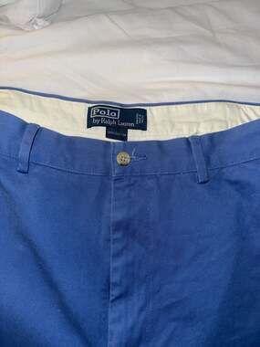 Polo Ralph Lauren Classic Chino 100% Cotton Straight Fit Pants Blue Size 40/32